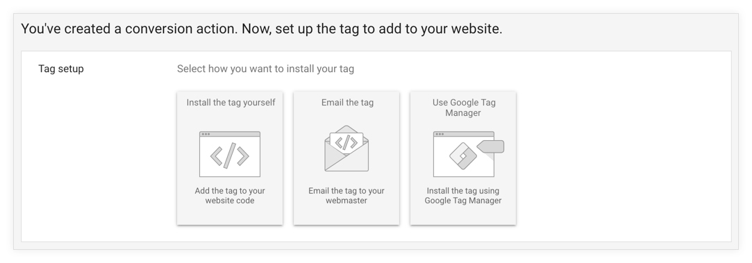 Setting Up the Conversion Tracking Tag