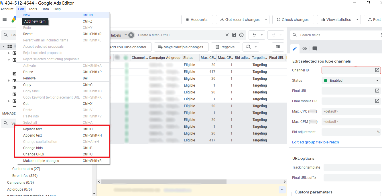 google ad editor guideline