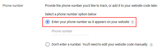 google ads call tracking