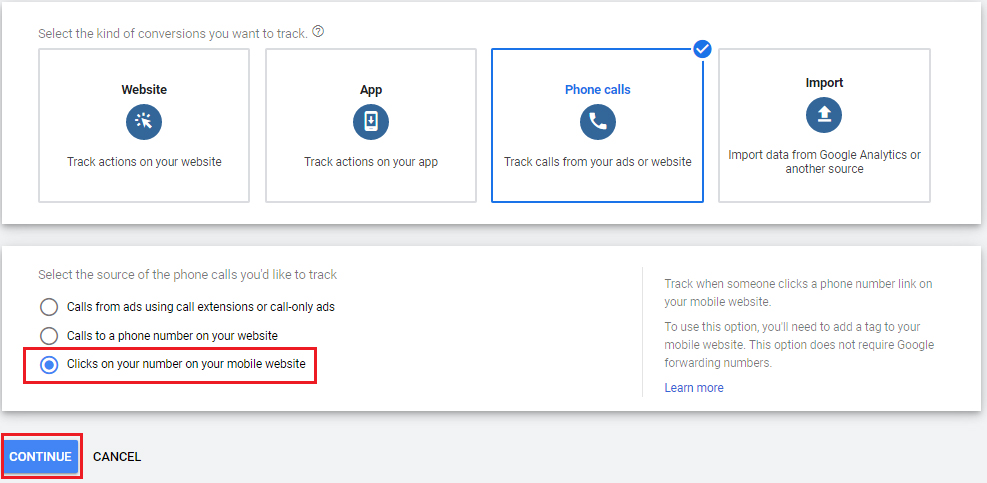 google ads call tracking