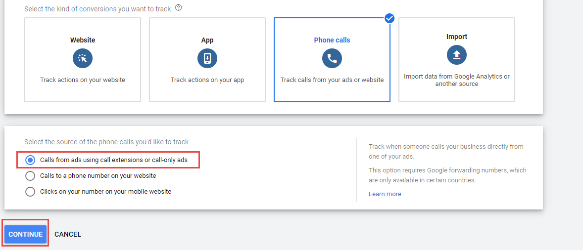 google ads call tracking